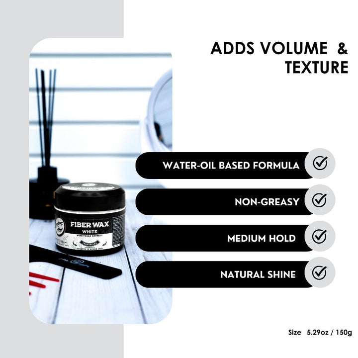 Rolda Medium Hold Low Shine Semi-Matte Finish White Fiber Texturizing Wax (150g/5.29oz)