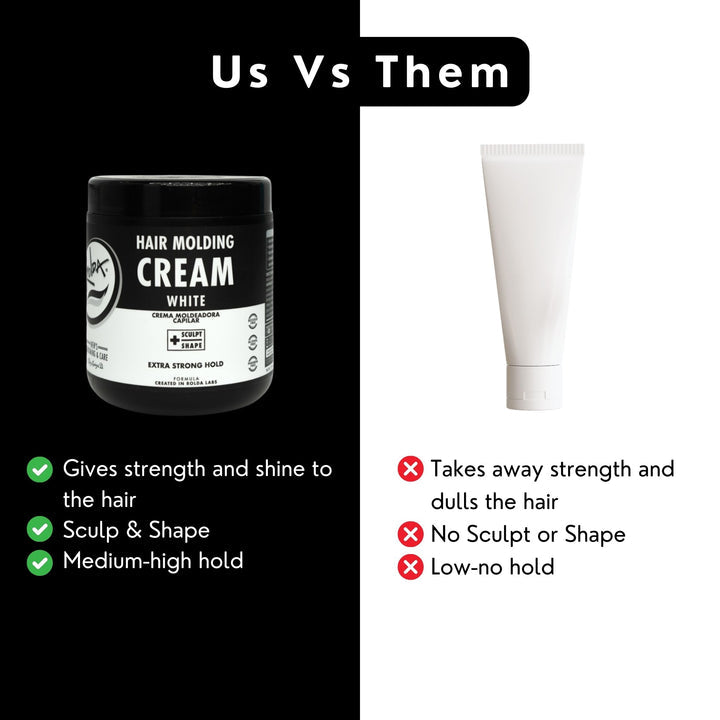 Rolda Extra Strong Hold Medium Shine Sculpt Shape Hair Molding Cream - White