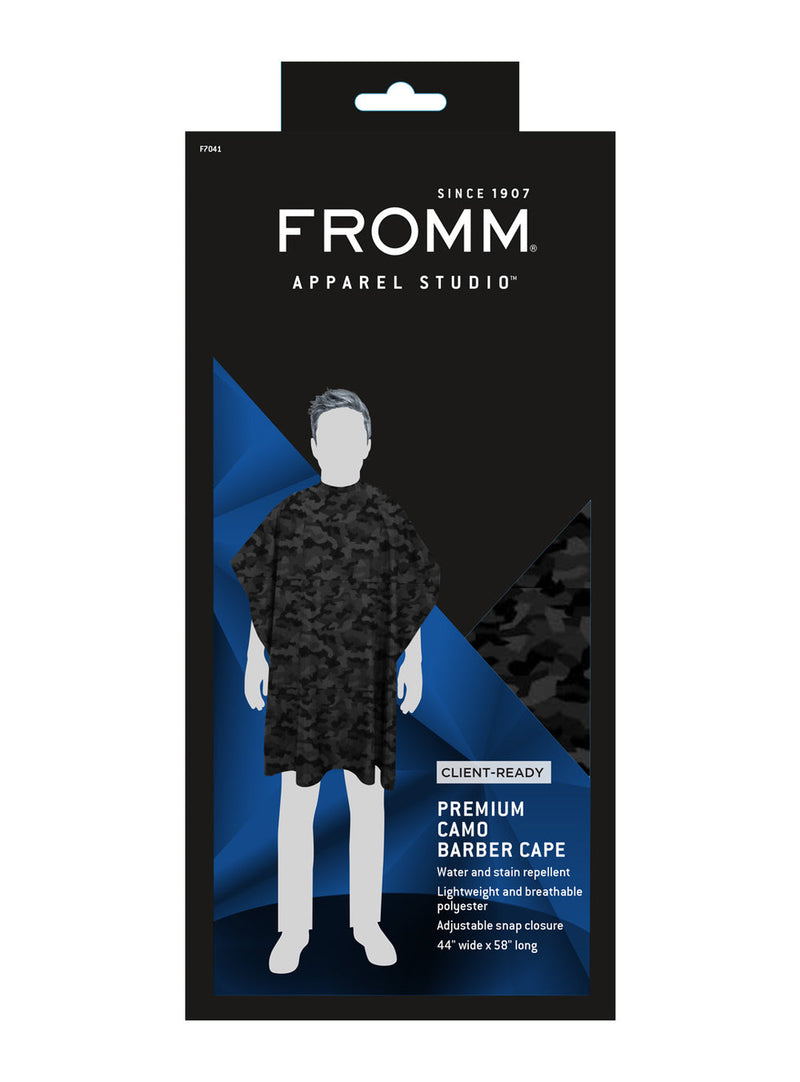 FROMM Premium Barber Cape - Black Camo