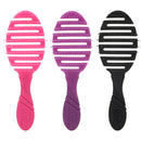 Three Frost Edition Pro Flex Dry hair brushes in pink, purple, and black