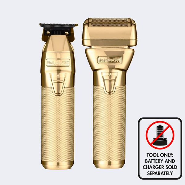 BaBylissPRO FXONE GoldFX Trimmer & Foil Shaver Bundle - Tool Only (FX1FSTGTO)