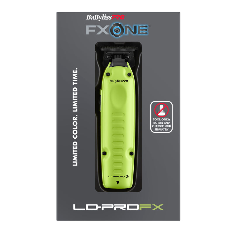 BaBylissPRO FXONE Low-Profile Neon Yellow Interchangeable Cordless Trimmer (FX729NYLT) - TOOL ONLY