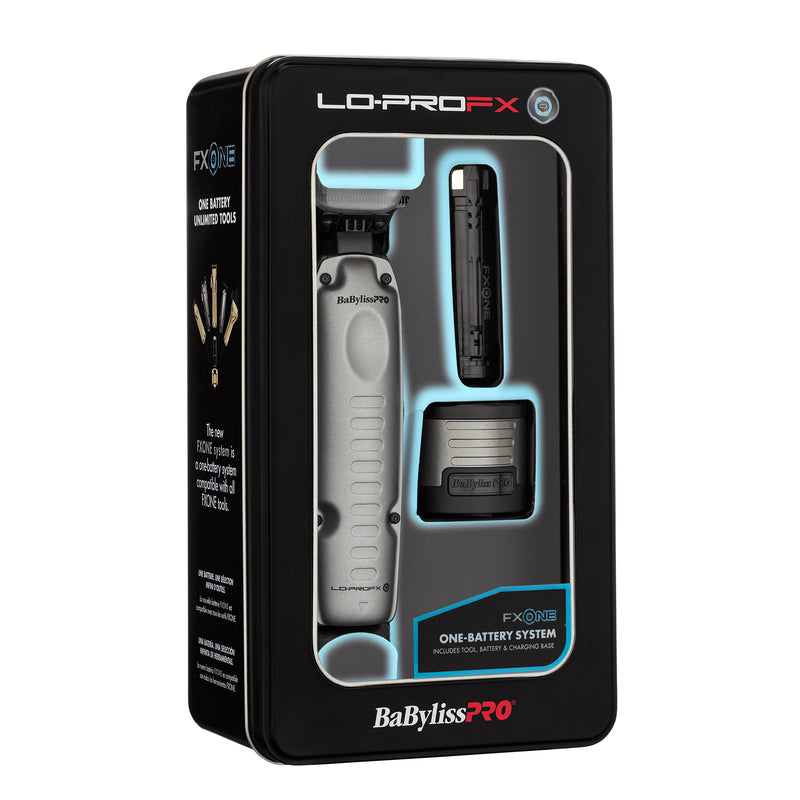 BaBylissPRO FXONE Lo-ProFX Matte Gray High Performance Low Profile Trimmer w/Interchangeable Lithium Battery Pack (FX729) - [PRE-ORDER]