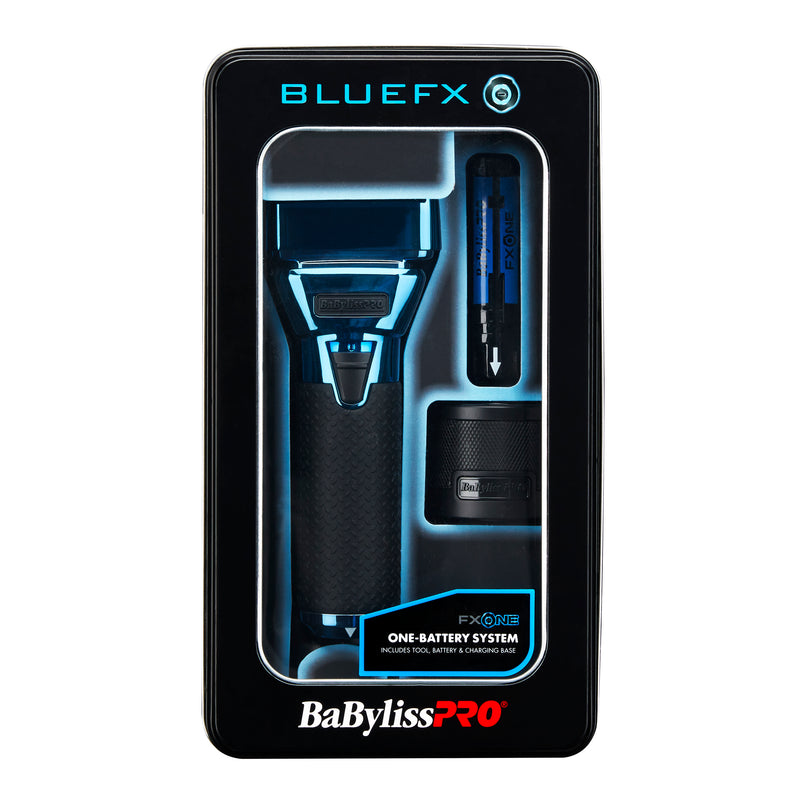 BaByliss PRO FXONE BlueFX Limited Edition Black & Blue Interchangeable-Battery Double-Foil Shaver (FX79FSBL)