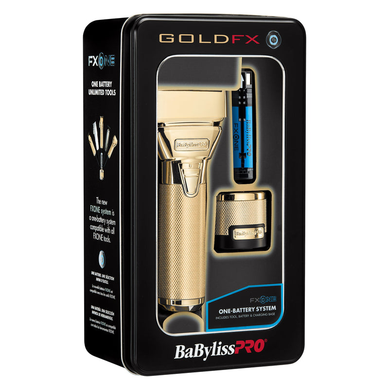 BaBylissPRO FXONE GOLDFX All-Metal Interchangeable-Battery Foil Shaver (FX79FSG) [OPEN BOX]