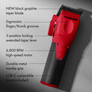 BaBylissPRO Limited Edition CoreFX Cordless Clipper - Red (FX86RD)