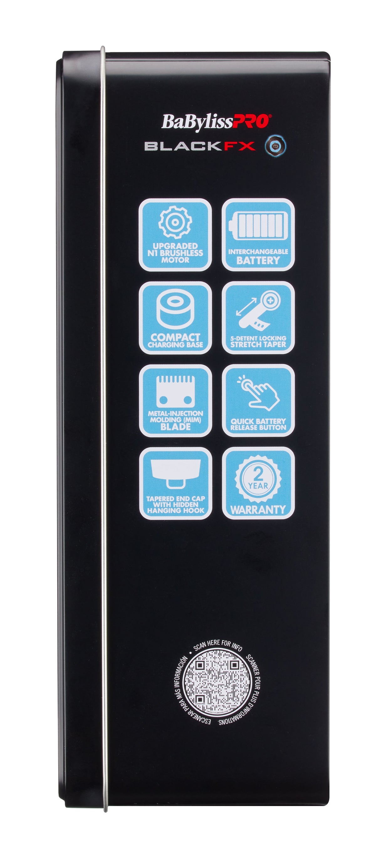 BaByliss PRO Black FX One All-Metal Interchangeable-Battery