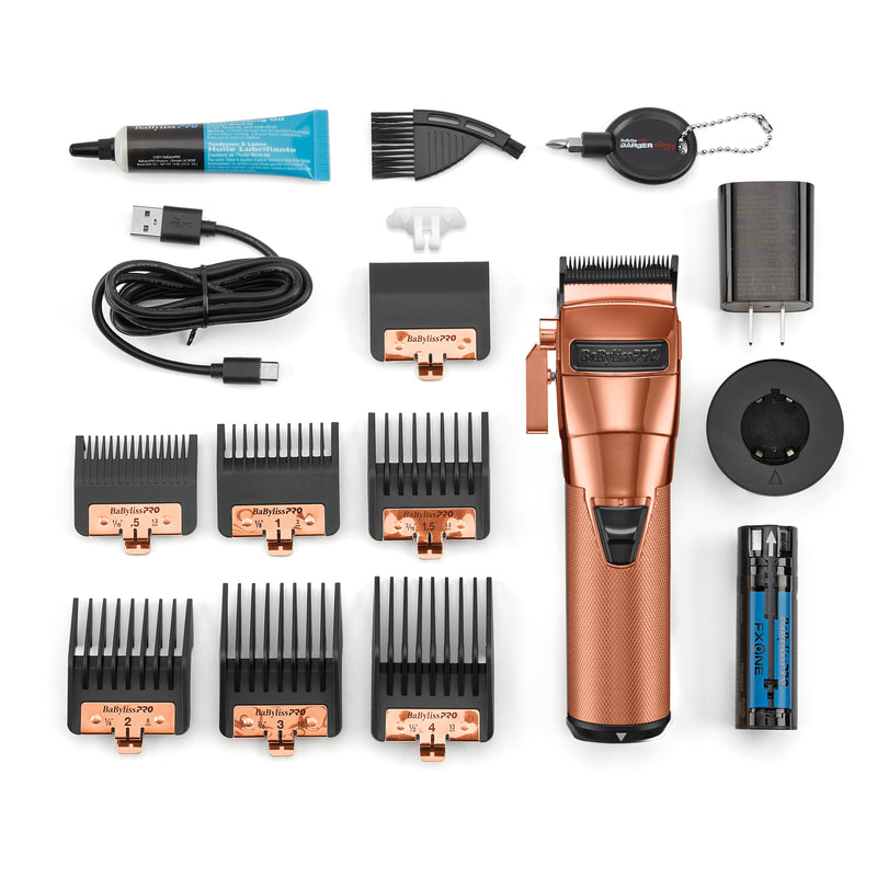 BaByliss PRO FXOne Rose GoldFX All-Metal Interchangeable Battery Cordless Clipper (FX899RG)