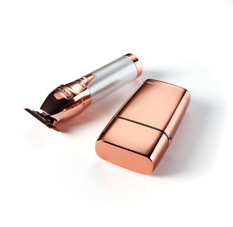 BaBylissPRO Limited Edition Rose Gold Trimmer & Double Foil Shaver Set (FXDUOFS2TRG)