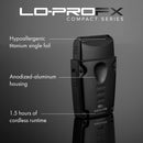 BaBylissPRO Lo-PROFX Compact Series Single Foil Shaver - Matte Black (FXLPFS1MB)