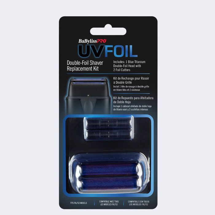 BaBylissPRO UV-Foil Replacement Double Foil Head - Matte Black & Blue (FXLRF2MB)