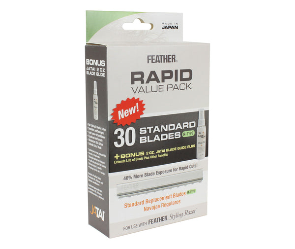 Feather Styling Razor Standard R-Type Rapid Value Pack Replacement Blades 10pk (F1-20-140)