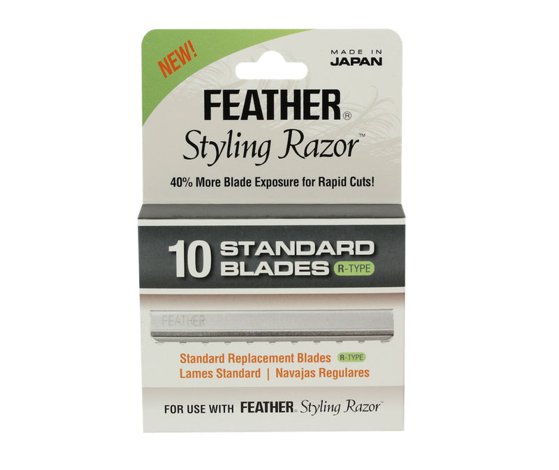 Feather Styling Razor Standard R-Type Blades - 10pk (F1-20-110)