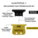 Gamma+ Gold Titanium X-Pro Wide Fixed Blade w/ Black Diamond DLC "The One" Cutter Trimmer Replacement Blade Set (GP527GB)