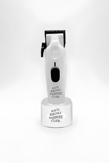 Cocco Hyper Veloce Stealth Anti-Broke Barber's Club Limited Edition Matte White Clipper (CHVPC-ABBC)