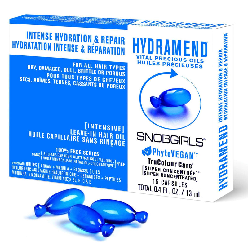 SnobGirlS HyrdraMend Intense Hydration & Repair Leave-In Hair Oil - 15 Capsules (13ml/0.44oz)