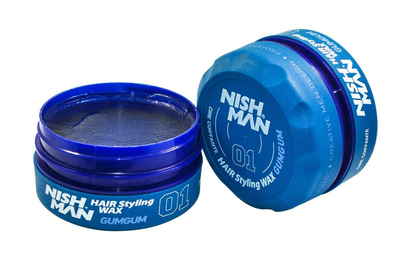 Nishman 01 Aqua Strong Hold Medium Shine Styling Wax - Gum Gum (150ml/5oz)