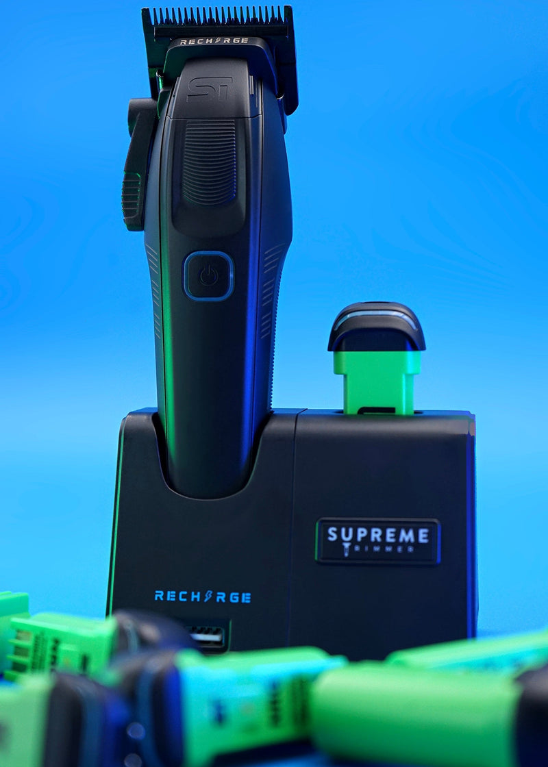 Supreme Trimmer Recharge Clipper with Removable Battery and Smart Charging Base (STC779)