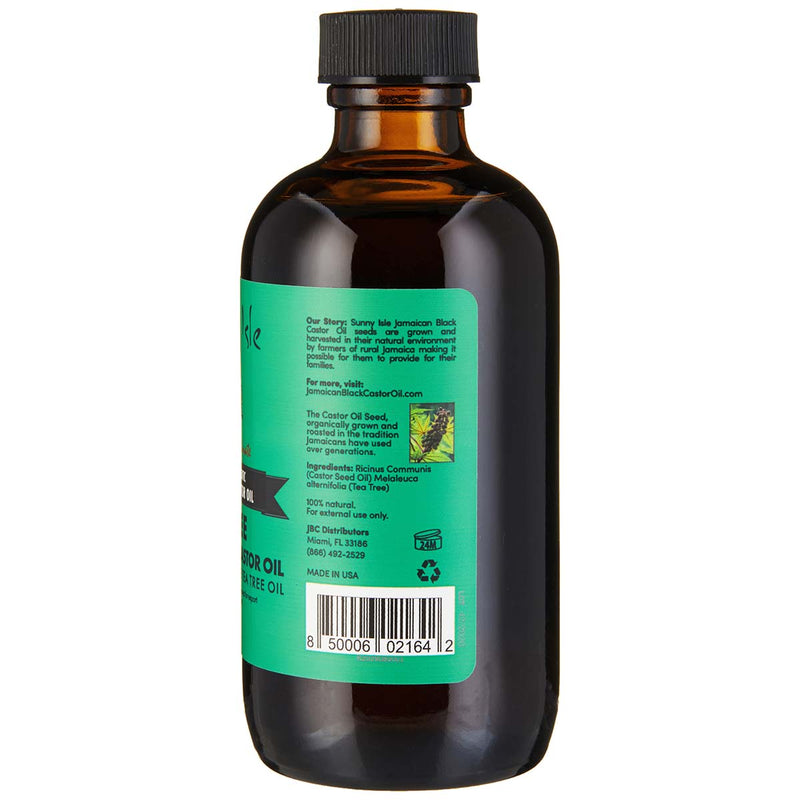 Sunny Isle Jamaican Black Castor Oil Infused with 100% Pure Tea Tree Oil (118ml/4oz)