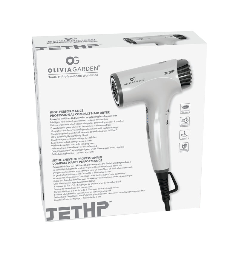 Olivia Garden JETHP High-Performance Compact Professional Hair Dryer w