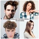 Four hair type models posing for a detangling hair spray.