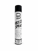 L3VEL3 Freeze hair spray aerosol, white can with black cap and black label