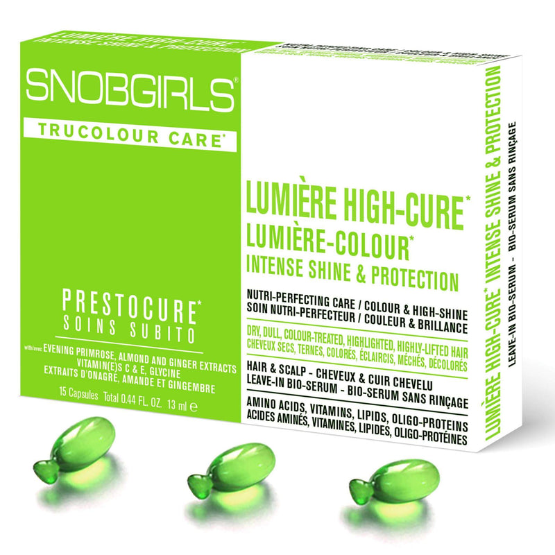 SnobGirls Lumiere High Cure Intense Shine & Protection Leave-In Hair Oil Capsules - 15ct (13ml/0.44oz)