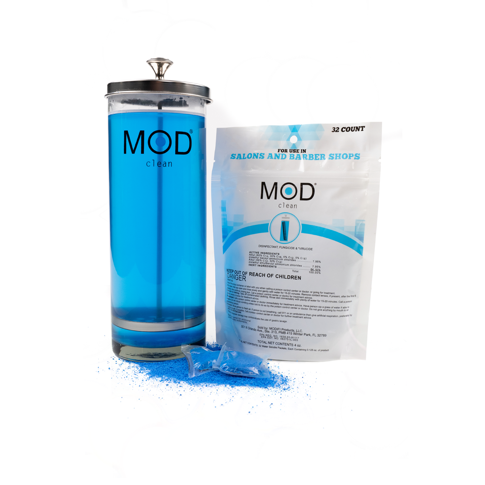 Com Mod Clean MOD Clean Eco-Friendly Salon & Barbershop Disinfectant, Fungicide & Vi