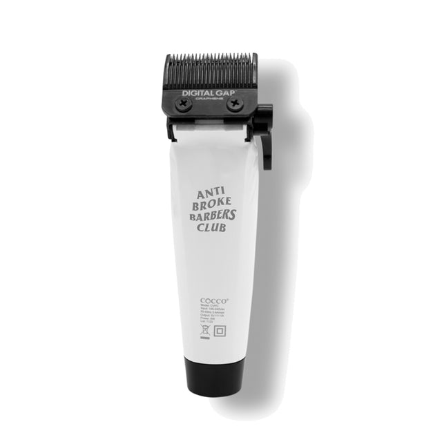 Cocco Hyper Veloce Stealth Anti-Broke Barber's Club Limited Edition Matte White Clipper (CHVPC-ABBC)