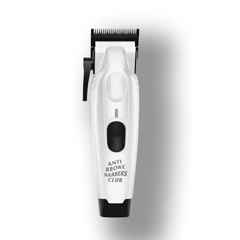 Cocco Hyper Veloce Stealth Anti-Broke Barber's Club Limited Edition Matte White Clipper (CHVPC-ABBC)