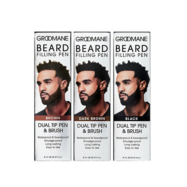 GROOMANE Waterproof Beard Filling Dual Tip Pen & Brush