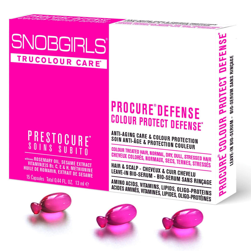 SnobGirls ProCure Intensive Leave-In Hair Oil Capsules for Color Treated, Normal, Dry or Dull Hair - 15 Capsules (13ml/0.44oz)