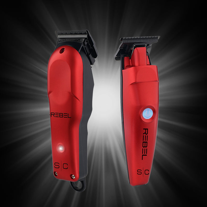 StyleCraft Super-Torque Modular Rebel Clipper & Trimmer Combo Set - Red (SC203)