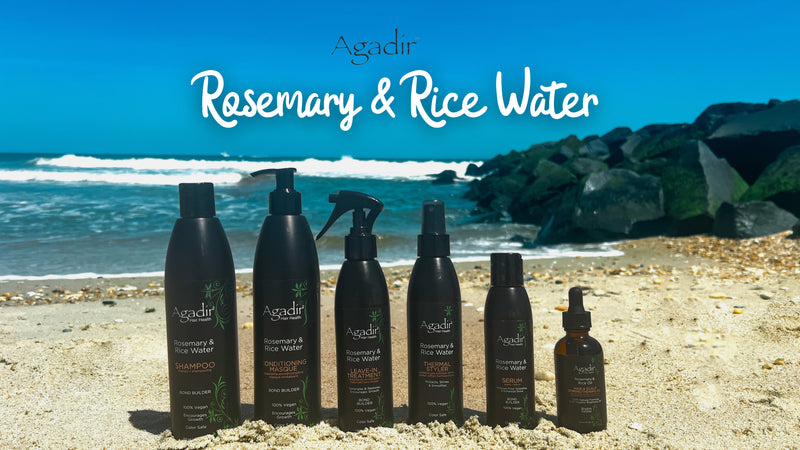 Agadir 100% Organic & Vegan Rosemary & Rice Water Shampoo w/ Bond Builder (355ml/12oz)