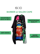 StyleCraft Radioactive Barber & Stylist Cape - Black (SC311B)