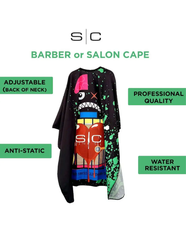 StyleCraft Radioactive Barber & Stylist Cape - Black (SC311B)