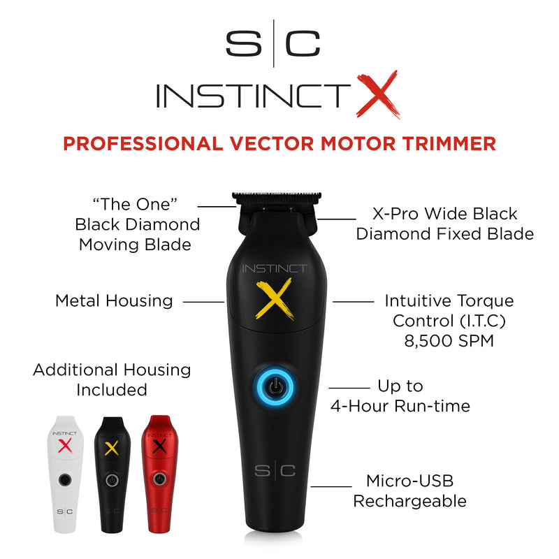 StyleCraft Instinct-X Cordless Metal Trimmer w/ IN2 Vector Motor & (SC411M) [PRE-ORDER]