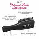 StyleCraft Barber Club Paddle Brush w/ 100% Natural Bristles & Wood Handle (SCCLUB)