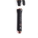 Interchangeable base curling handle with attached cord plug and rose-gold bottom