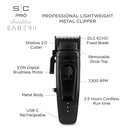 StyleCraft Saber 2.0 Cordless Modular Clipper w/ High-Torque Digital Brushless Motor - Black (SC617B)