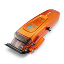 StyleCraft Saber 2 cordless clipper, angled view showing orange controls and black comb