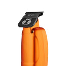 Orange cordless hair trimmer with black blade and SC-branded head