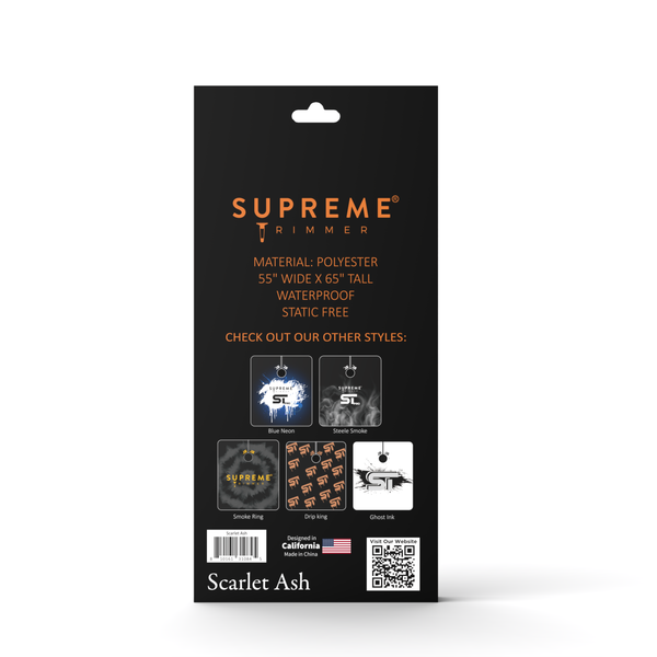 Supreme Trimmer Premium Hair Cutting Barber Cape w/ Hook Clip - Scarlet Ash