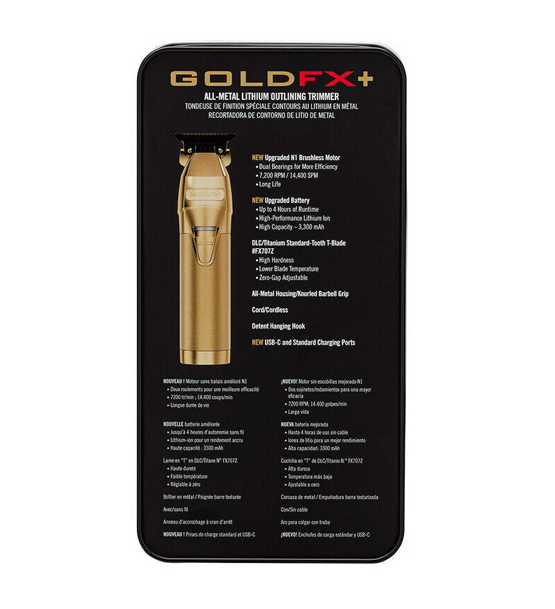 BaBylissPRO (New/Upgraded) GoldFX+ Outlining Cordless Trimmer (FX787NG)