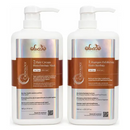Hair treatment kit bottles with Sweet professional labels, 2-step 980 ml bottles