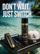 Royal Kapper clipper care spray bottle on grooming tray