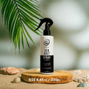 Sea salt spray bottle with black trigger and white-and-black label, 250ml/8.4oz size.