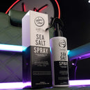 Sea salt spray set with boxed bottle and matching black-trigger bottle, 250ml/8.4oz.