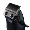 Wahl cordless clipper showing E2 DRIFT blade and side lever, dark metal and black