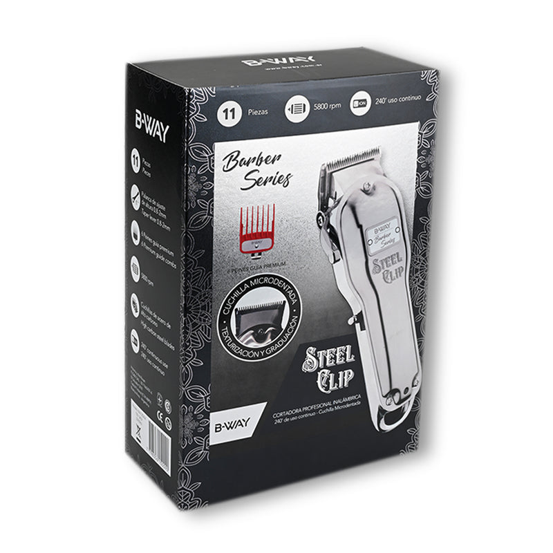 B-Way Professional Steel Clip Cord/Cordless Clipper (BW1STEEL)